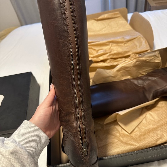 Frye Melissa stud back zip leather boots - Picture 3 of 5